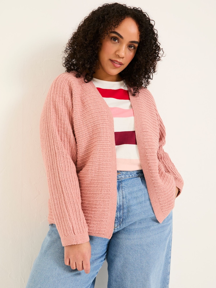 FatFace Kya Light Pink Knitted Kimono Cardigan - Image 1 of 5
