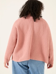FatFace Kya Light Pink Knitted Kimono Cardigan - Image 2 of 5