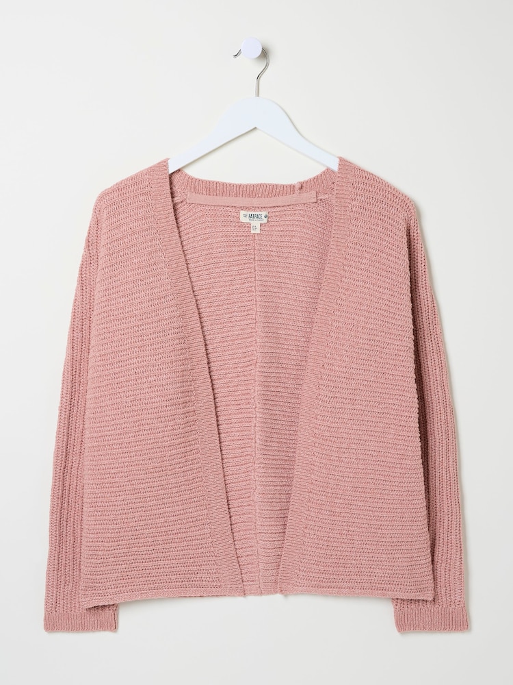 FatFace Kya Light Pink Knitted Kimono Cardigan - Image 5 of 5