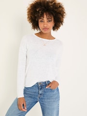 FatFace Isabelle White Knitted Jumper - Image 1 of 9