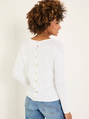 FatFace Isabelle White Knitted Jumper - Image 2 of 9