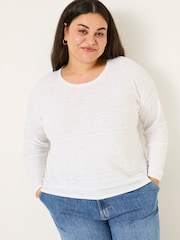 FatFace Isabelle White Knitted Jumper - Image 5 of 9