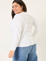FatFace Isabelle White Knitted Jumper - Image 6 of 9