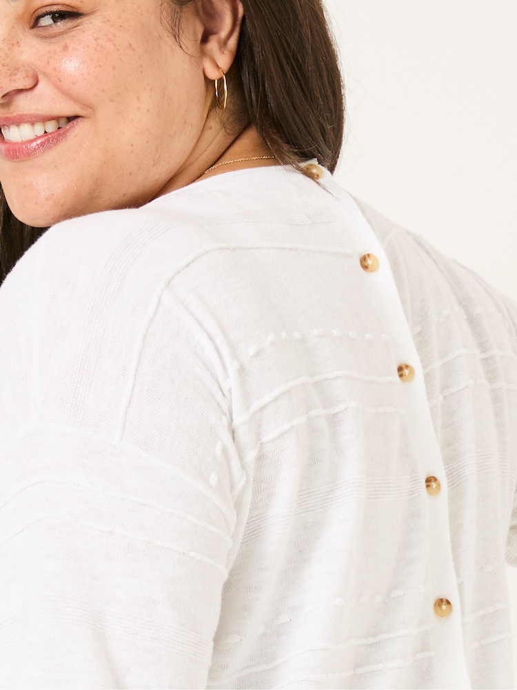 FatFace Isabelle White Knitted Jumper - Image 8 of 9