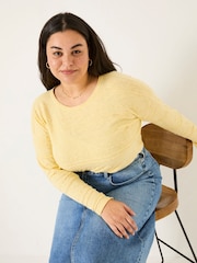 FatFace Isabelle Yellow Knitted Jumper - Image 5 of 9
