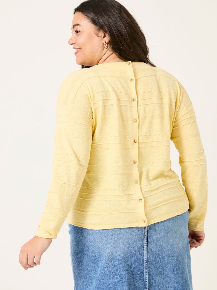 FatFace Isabelle Yellow Knitted Jumper - Image 6 of 9