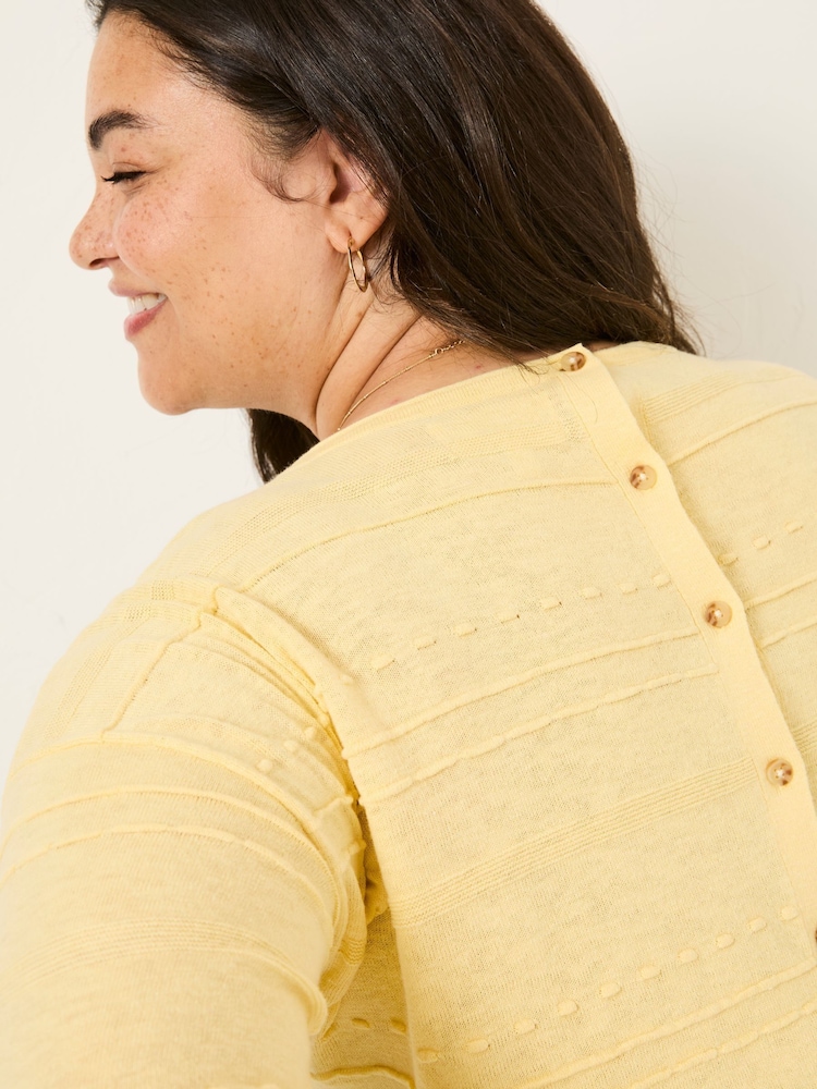 FatFace Isabelle Yellow Knitted Jumper - Image 7 of 9