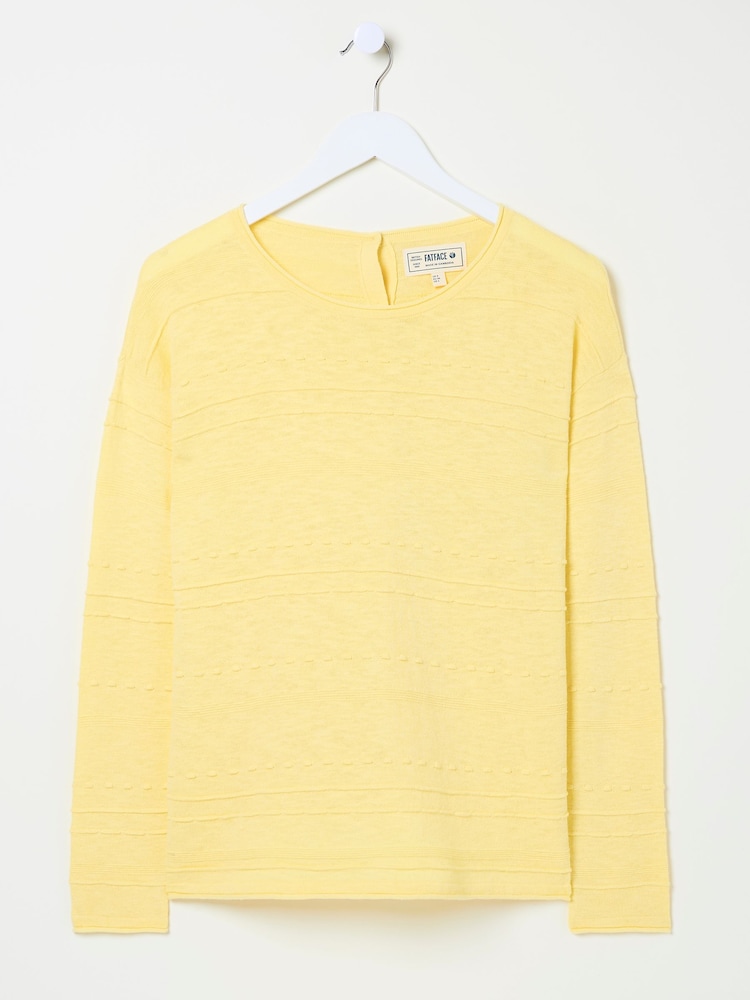 FatFace Isabelle Yellow Knitted Jumper - Image 9 of 9