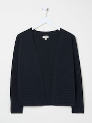 FatFace Kya Navy Knitted Kimono Cardigan - Image 5 of 5