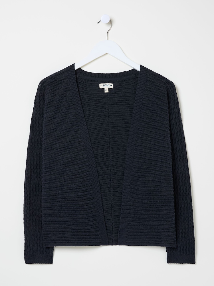 FatFace Kya Navy Knitted Kimono Cardigan - Image 5 of 5