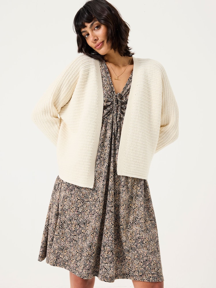 FatFace Kya Ivory Knitted Kimono Cardigan - Image 1 of 9