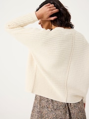 FatFace Kya Ivory Knitted Kimono Cardigan - Image 2 of 9