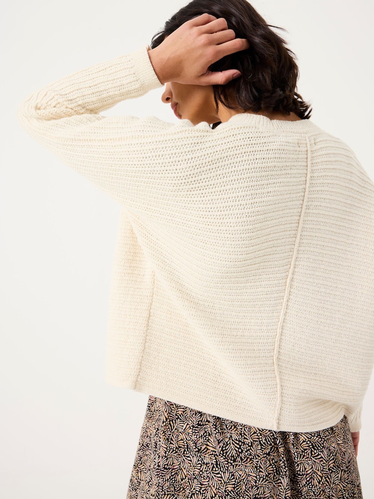 FatFace Kya Ivory Knitted Kimono Cardigan - Image 2 of 9