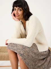 FatFace Kya Ivory Knitted Kimono Cardigan - Image 3 of 9