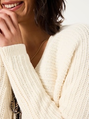 FatFace Kya Ivory Knitted Kimono Cardigan - Image 4 of 9