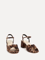 Linzi Animal Charlotte Block Heeled Sandals With Bow Front Detail - Image 3 of 5