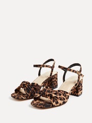 Linzi Animal Charlotte Block Heeled Sandals With Bow Front Detail - Image 5 of 5