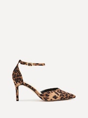 Linzi Animal Maci Stiletto Court Heels With Ankle Strap - Image 2 of 5