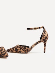 Linzi Animal Maci Stiletto Court Heels With Ankle Strap - Image 5 of 5
