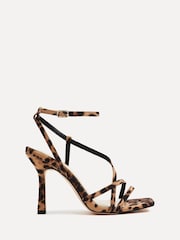 Linzi Animal Savannah Strappy Stiletto High Heels - Image 3 of 6