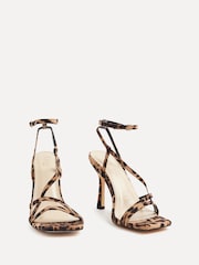 Linzi Animal Savannah Strappy Stiletto High Heels - Image 4 of 6