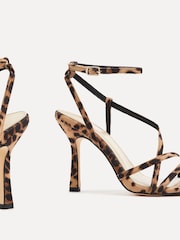 Linzi Animal Savannah Strappy Stiletto High Heels - Image 6 of 6