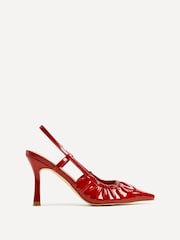 Linzi Red Everleigh Ruched Detail Court Heels - Image 2 of 5