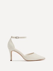 Linzi White Maci Stiletto Court Heels With Ankle Strap - Image 2 of 5