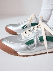 Silver Forever Comfort® Retro Lace-Up Trainers - Image 4 of 9