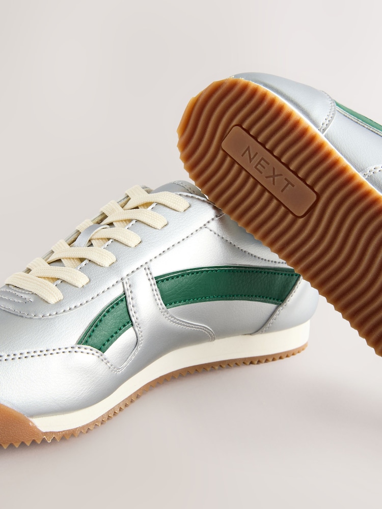 Silver Forever Comfort® Retro Lace-Up Trainers - Image 9 of 9
