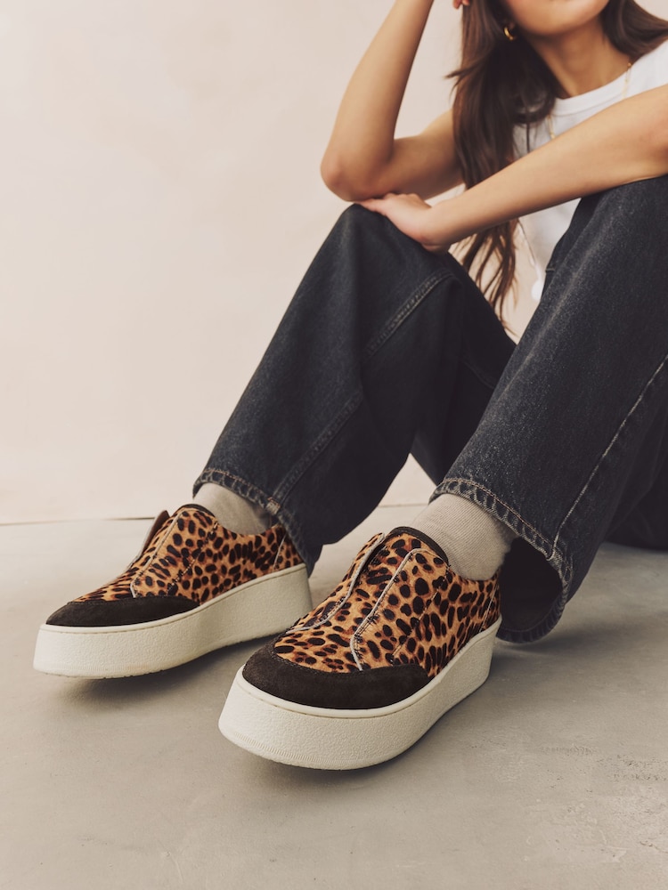 Animal - Slip On Signature Forever Comfort® Leather Chunky čevlji s polno peto Platform Trainers - Slika 1 iz 8 Animal - Slip On Signature Forever Comfort® Leather Chunky čevlji s polno peto Platform Trainers - Slika 1 iz 8