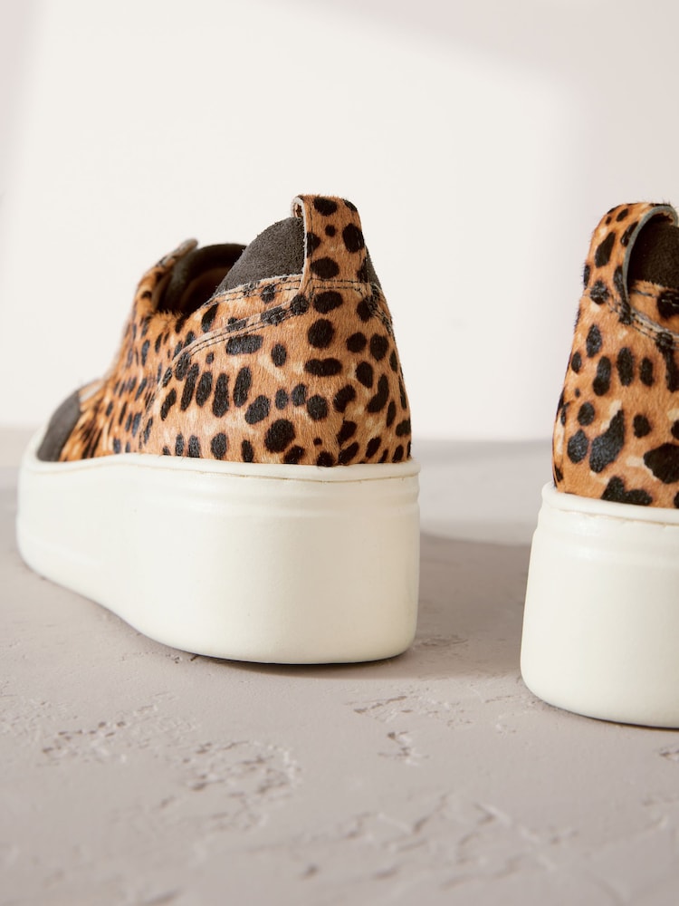 Animal Slip On Signature Forever Comfort® Leather Chunky Wedge Platform Trainers - Image 6 of 8