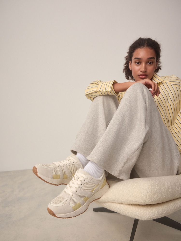 Neutro - Forever Comfort® Leather Suede Panel Detail Chunky Trainers - Imagen 2 de 10 Neutro - Forever Comfort® Leather Suede Panel Detail Chunky Trainers - Imagen 2 de 10