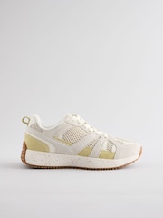 Neutral Standard Fit Forever Comfort® Leather Suede Panel Detail Chunky Trainers - Image 7 of 10