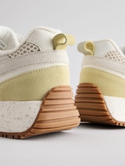 Neutral Standard Fit Forever Comfort® Leather Suede Panel Detail Chunky Trainers - Image 9 of 10