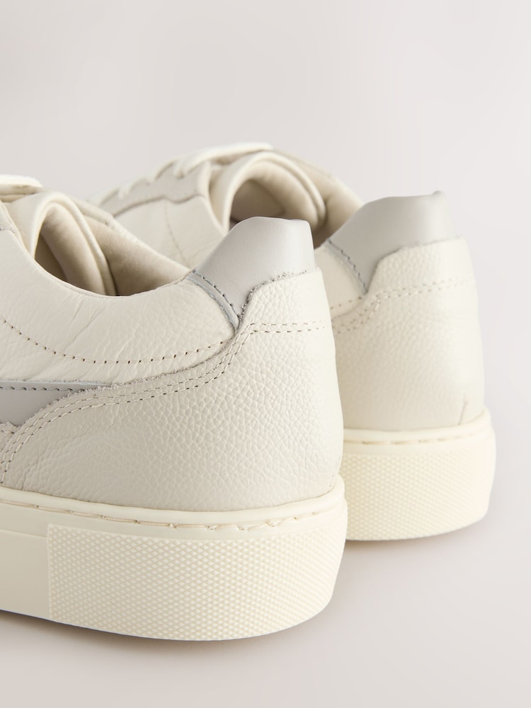White Forever Comfort® Leather Chunky Panel Detail Lace Up Trainers - Image 11 of 11