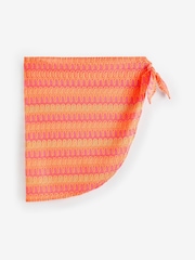 South Beach Orange Crochet Side Tie Cover-Up - Image 5 of 5