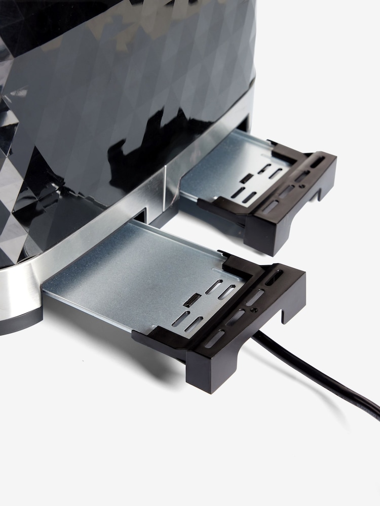 Black Facet 4 Slot Toaster - Image 6 of 6