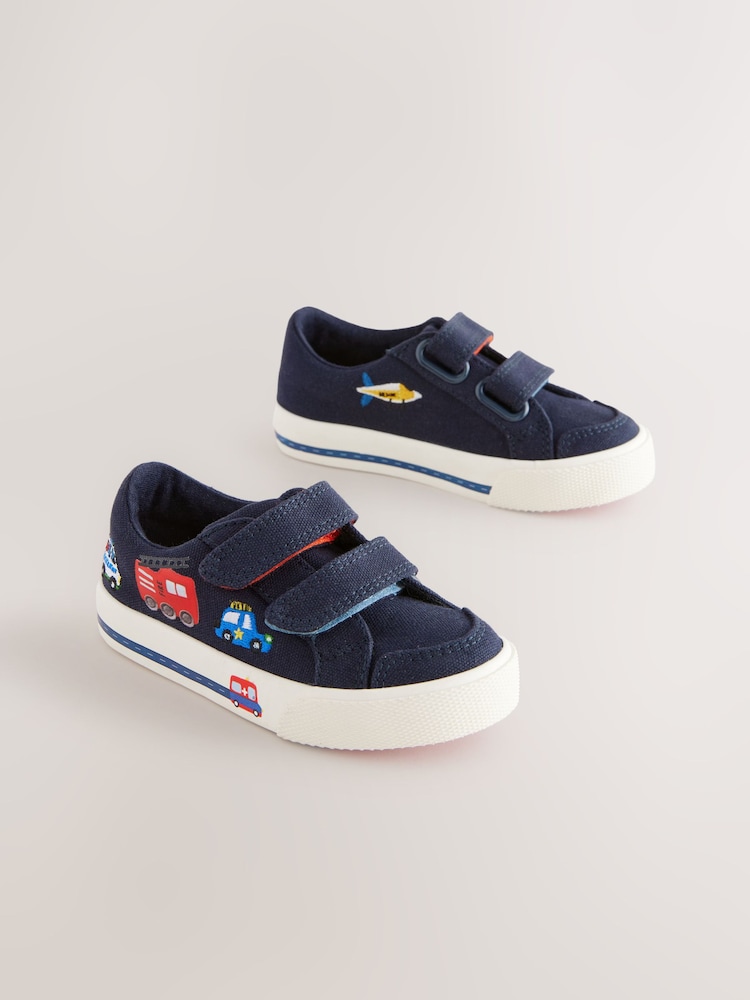 Coches azul marino - Zapatillas de deporte con doble tira con cierre de velcro - Imagen 2 de 7 Coches azul marino - Zapatillas de deporte con doble tira con cierre de velcro - Imagen 2 de 7