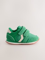 Green Wide Fit (G) Double Strap Trainers - Image 2 of 5