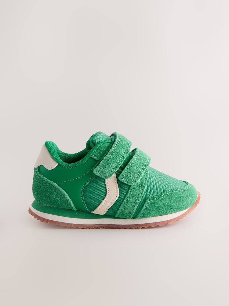 Green Wide Fit (G) Double Strap Trainers - Image 2 of 5