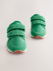 Green Wide Fit (G) Double Strap Trainers - Image 3 of 5