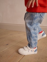 Weiß - Bluey – Turnschuhe mit zwei Klettriemen in normaler Passform (F) - Image 2 of 8
