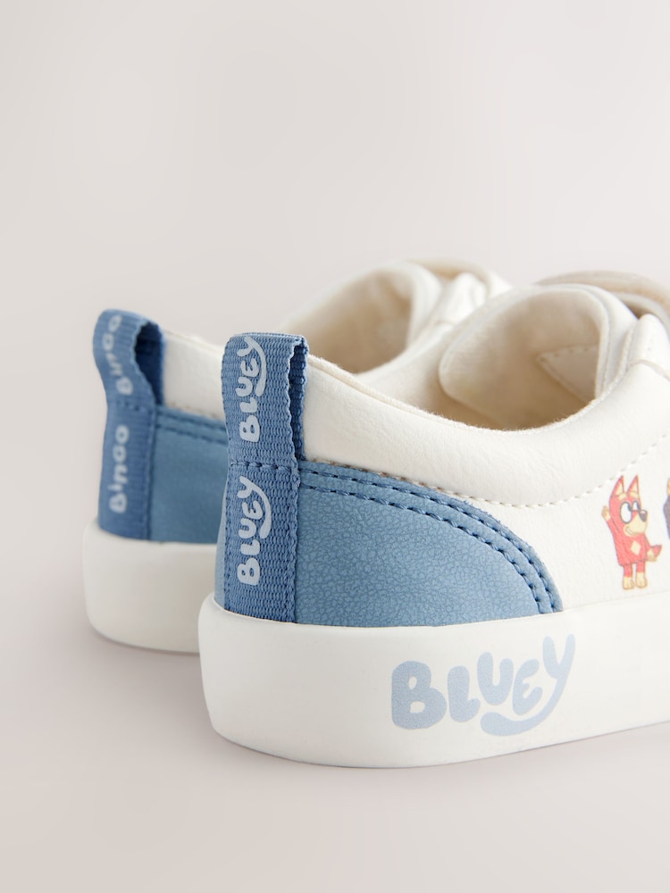 Weiß - Bluey – Turnschuhe mit zwei Klettriemen in normaler Passform (F) - Image 8 of 8