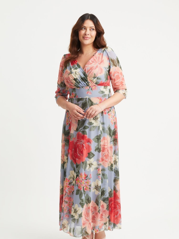 Natur - Scarlett & Jo Verity Bedrucktes Maxikleid - Bild 1 von 4 Natur - Scarlett & Jo Verity Bedrucktes Maxikleid - Bild 1 von 4