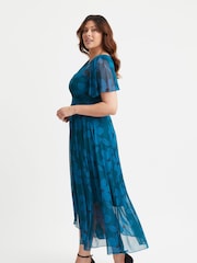 Scarlett & Jo Tilly Druck Engelsärmel Sweetheart Kleid - Bild 3 von 4