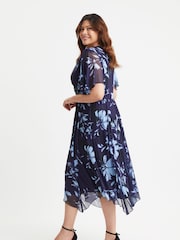Scarlett & Jo Blue Julie Hanky Hem Dress - Image 2 of 4
