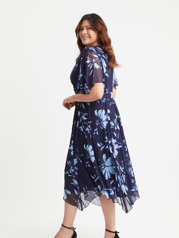 Scarlett & Jo Blue Julie Hanky Hem Dress - Image 2 of 4