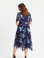 Scarlett & Jo Blue Julie Hanky Hem Dress - Image 3 of 4