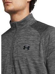Under Armour Grey Tech Textured 1/2 Zip Sweatshirt - Image 3 of 5